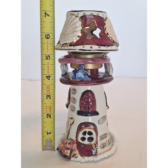 Blue Sky Lighthouse Tealight Candle Holder Heather Goldminc Ceramic- New w/o Box - Picture 6 of 6